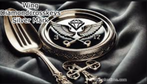 Wing Diamondcrosskeys Silver Mark